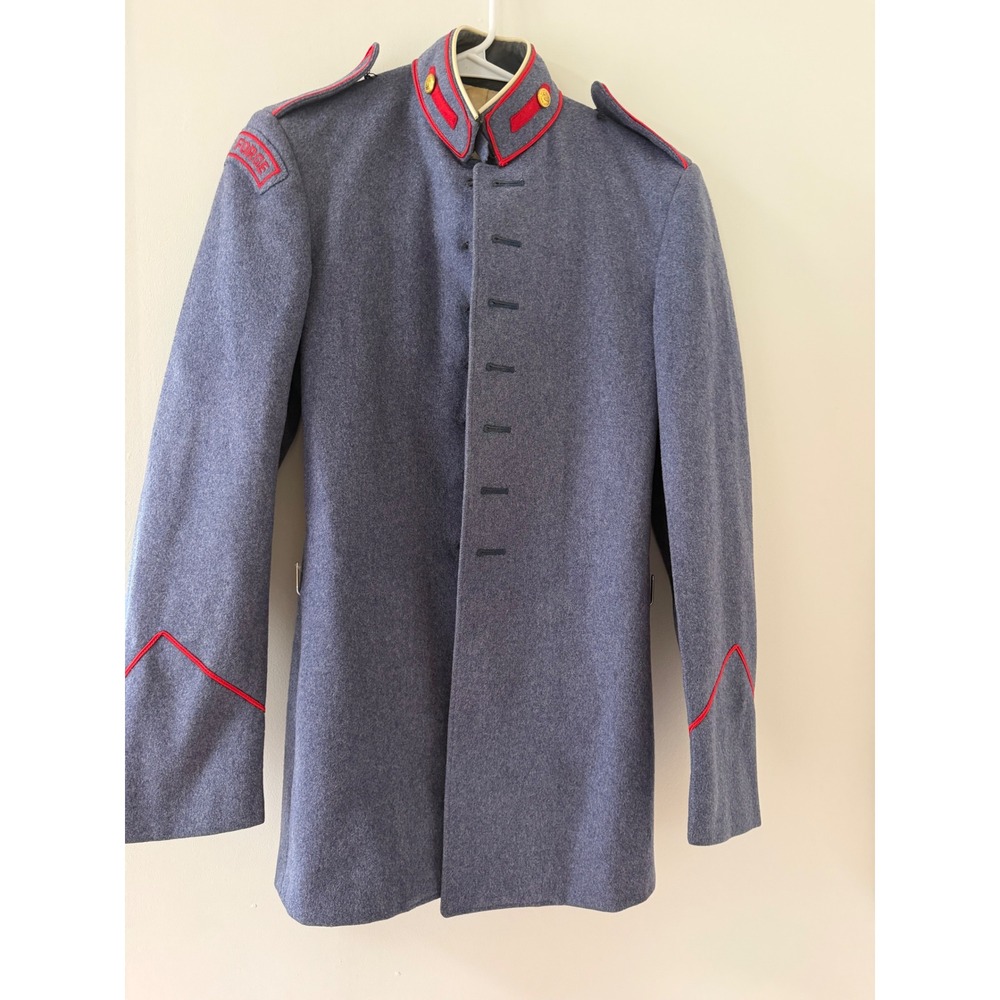 Hirsch Tyler Valley Forge Military Academy Jacket Mens 35 Blue Good Wool Cadet